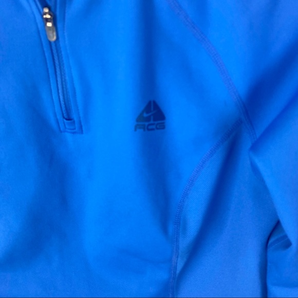 Nike ACG Blue Halfzip Pullover Top small - Picture 3 of 5